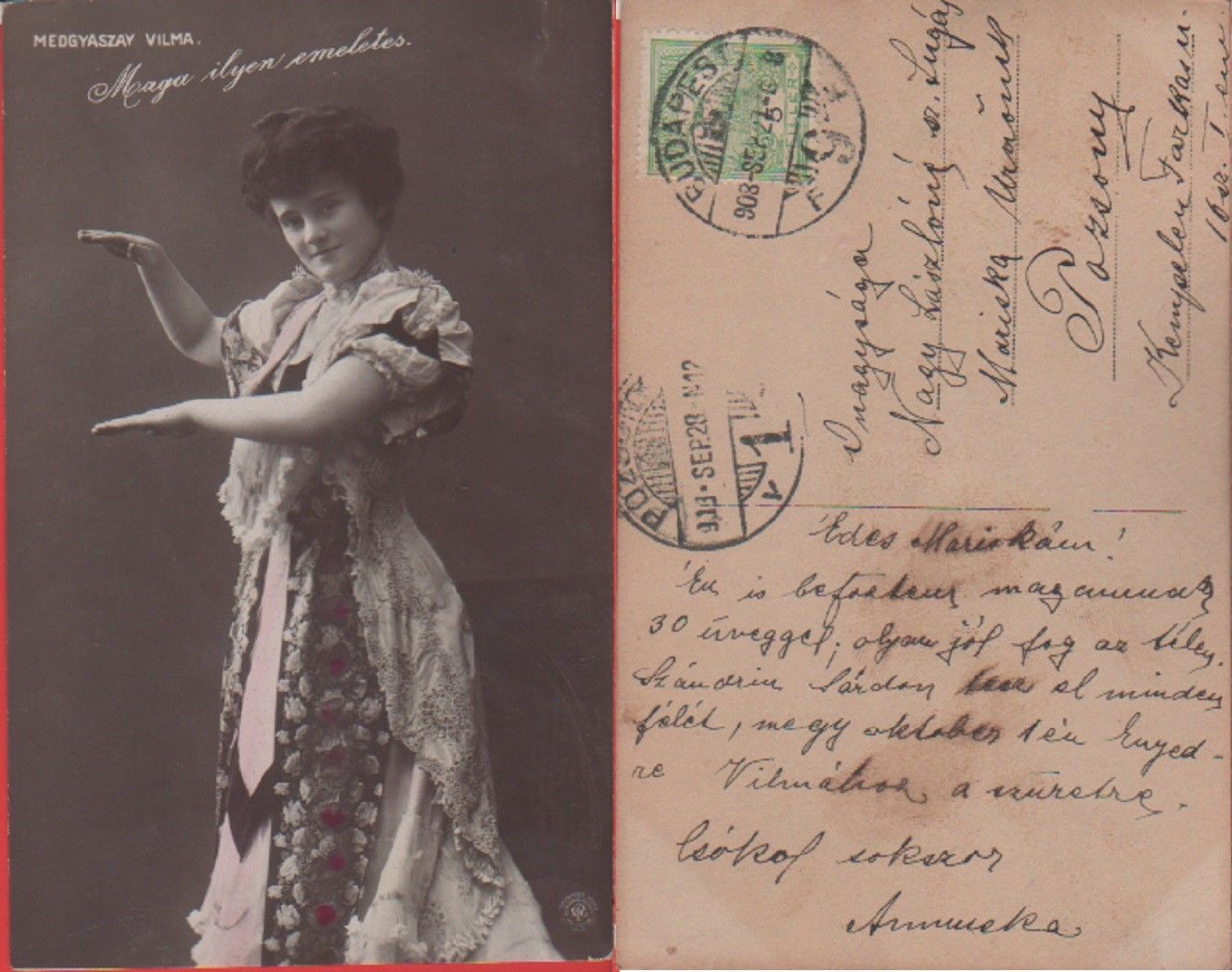 Medgyaszay Vilma (attrice ungherese). Viaggiata 1928