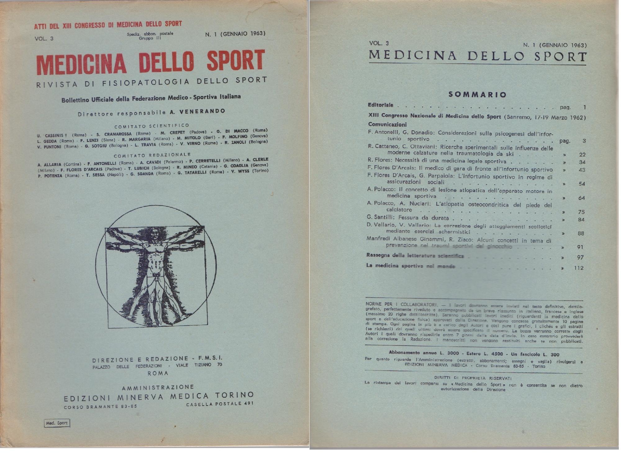 Medicina dello Sport N. 1 Gennaio 1963