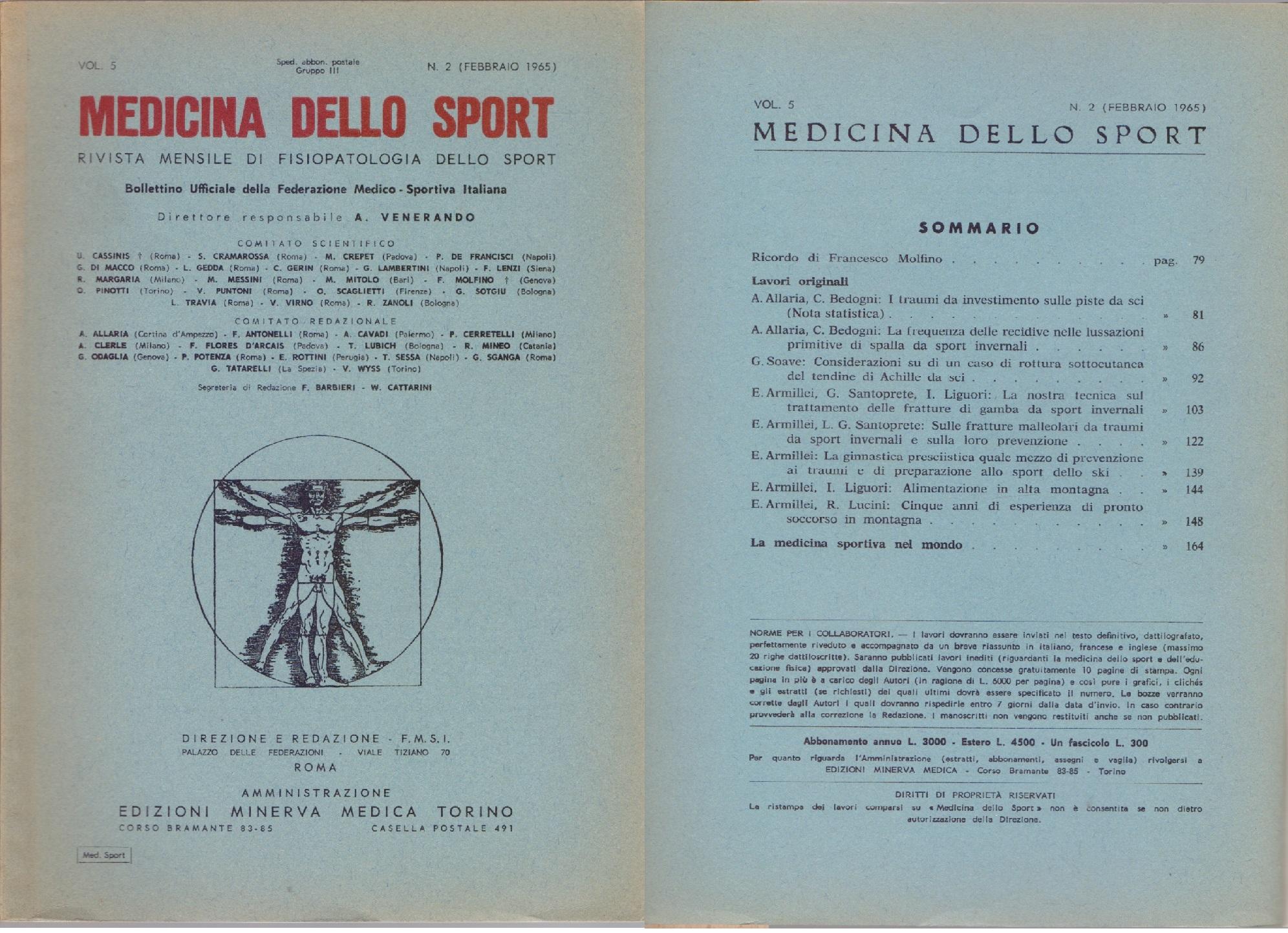 Medicina dello sport N. 2 Febbraio 1965