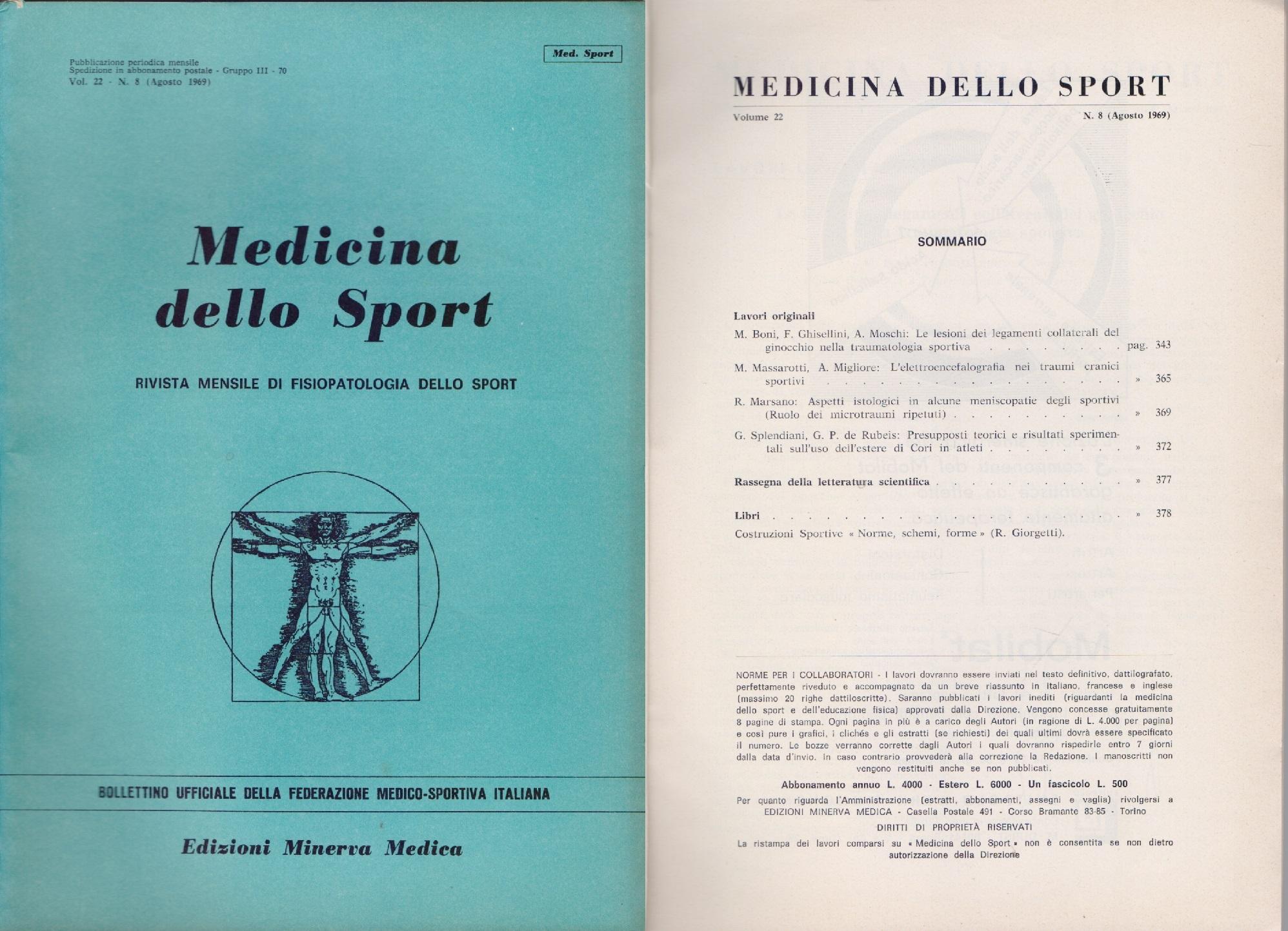 Medicina dello Sport N 8 Agosto 1969