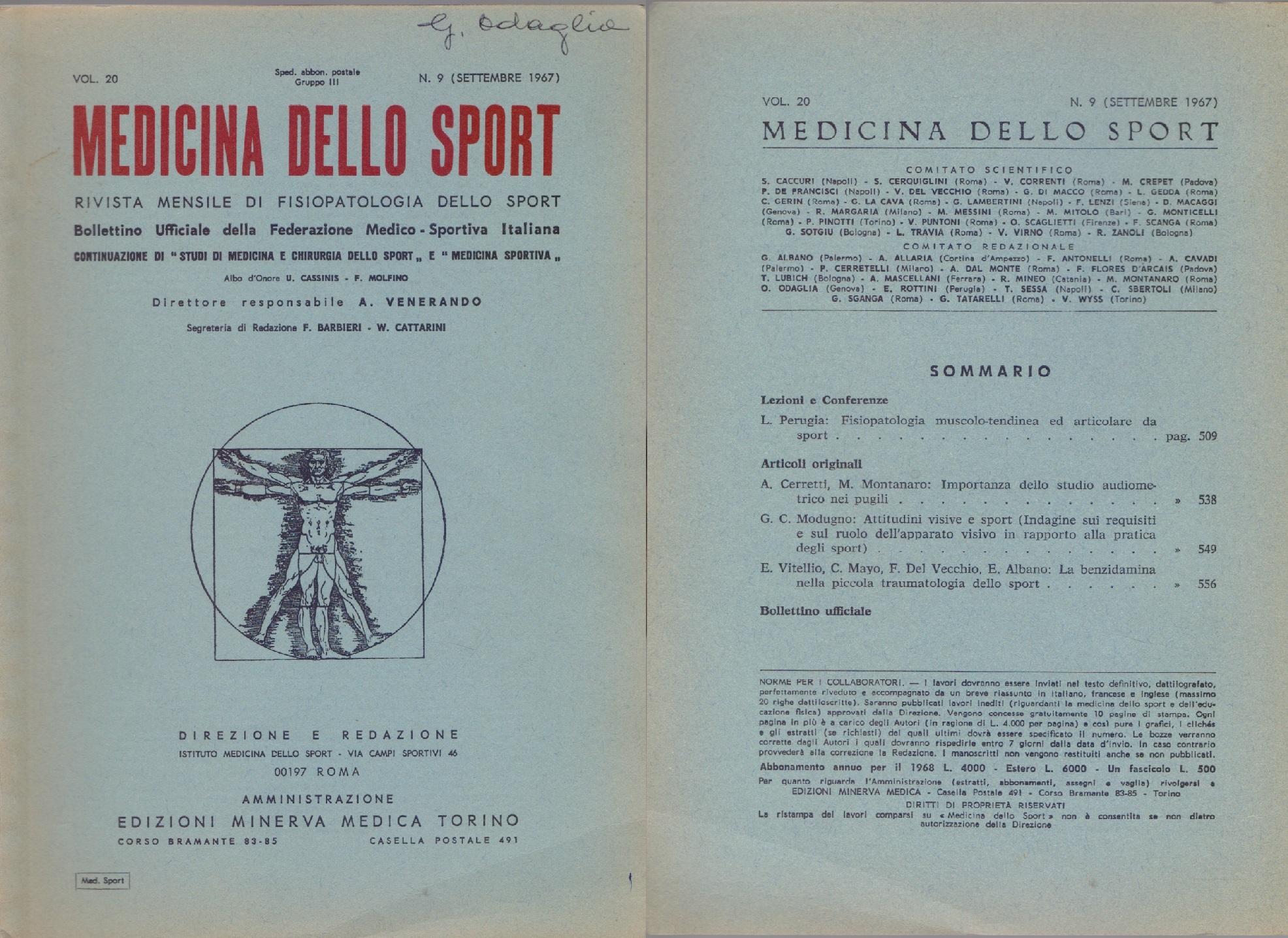 Medicina dello Sport N 9 Settembre 1967