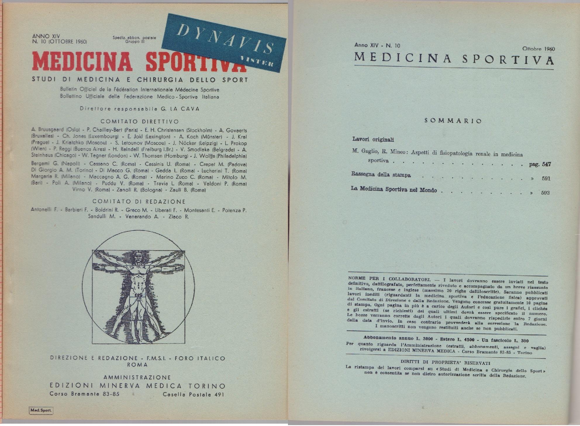 Medicina Sportiva Studi di Medicina e Chirurgia dello Sport Anno …
