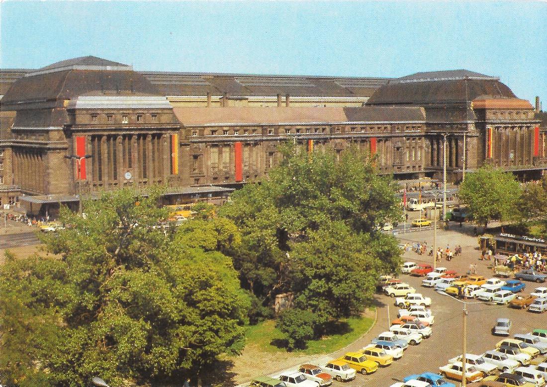 Messestadt Leipzig (DDR). Hauptbahnof. Non viaggiata