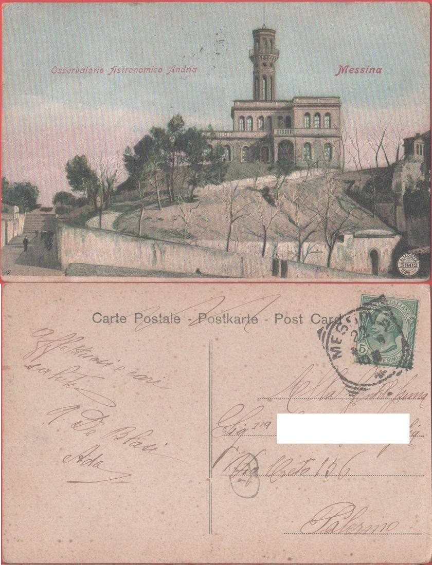 Messina. Osservatorio Astronomico Andria. Viaggiata