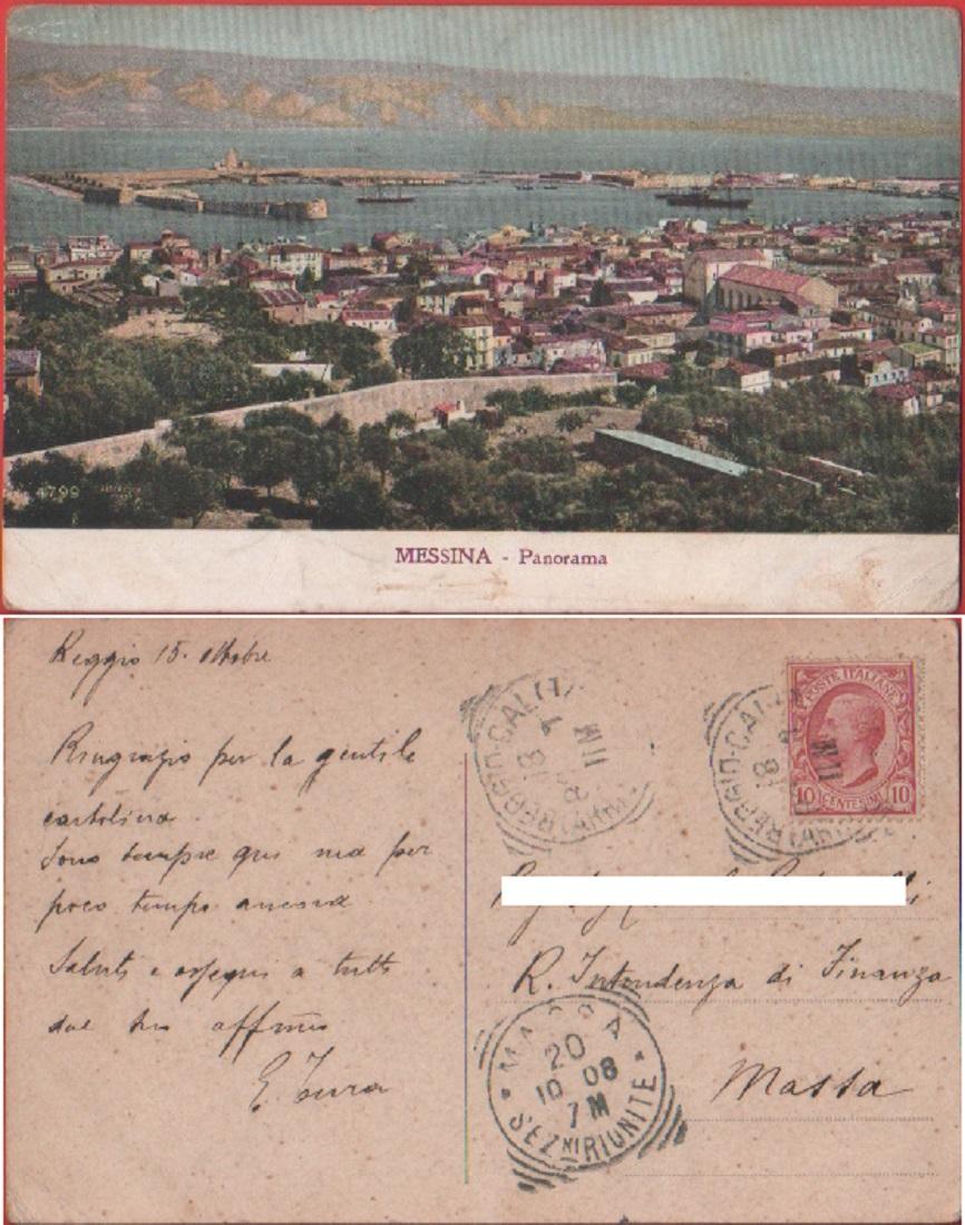 Messina. Panorama. Viaggiata 1911