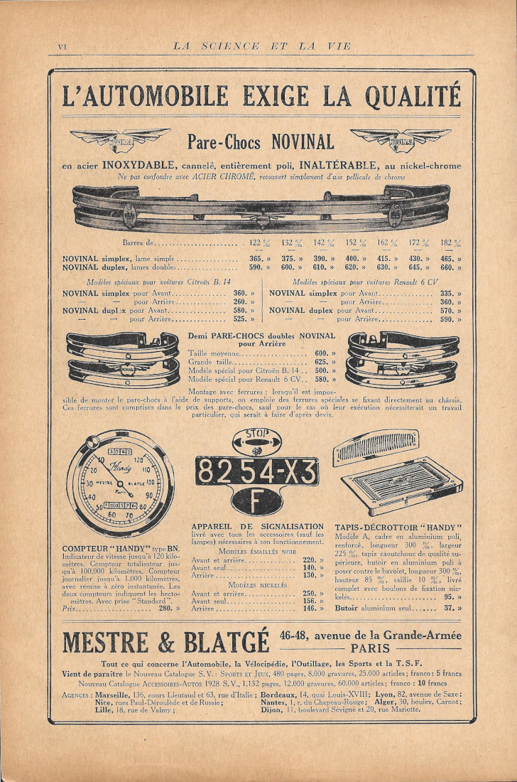 Mestre &amp; Blatgé l'automobile exige la qualité / Vitus TSF …