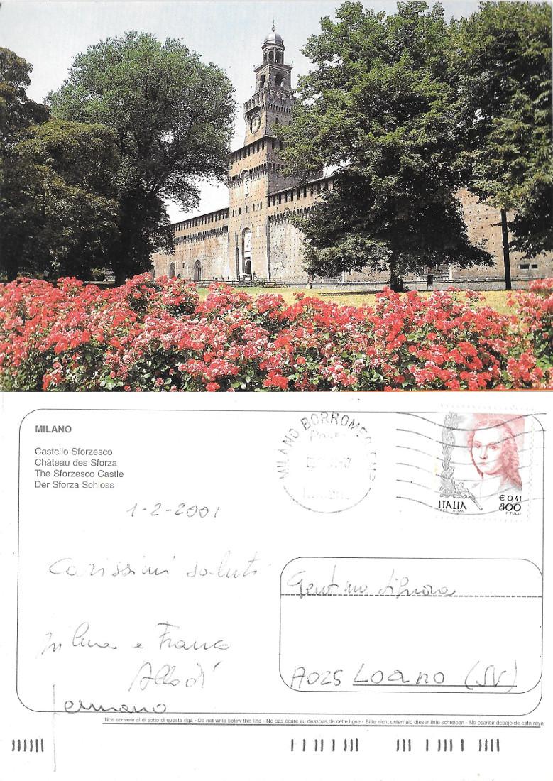 Milano. Castello Sforzesco. Viaggiata 2001