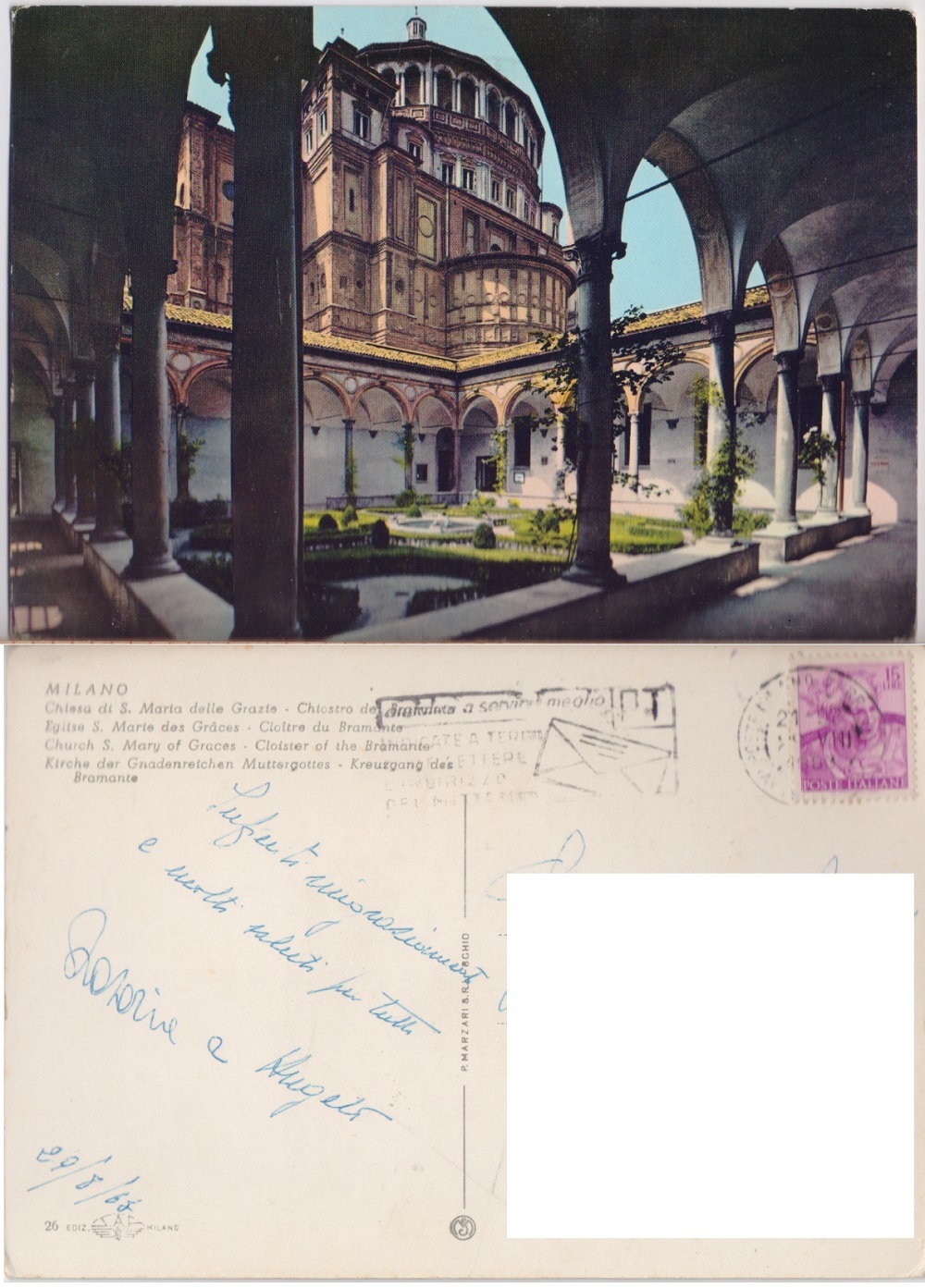 Milano. Chiesa di S. Maria delle Grazie Chiostro del Bramante. …