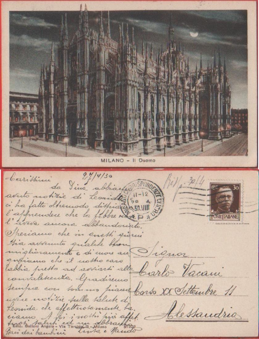 Milano. Il Duomo. Viaggiata 1930