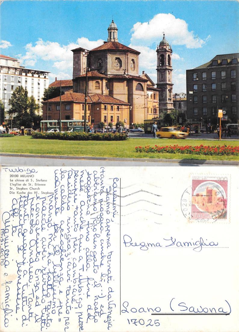 Milano. La chiesa di S. Stefano. Viaggiata 1984