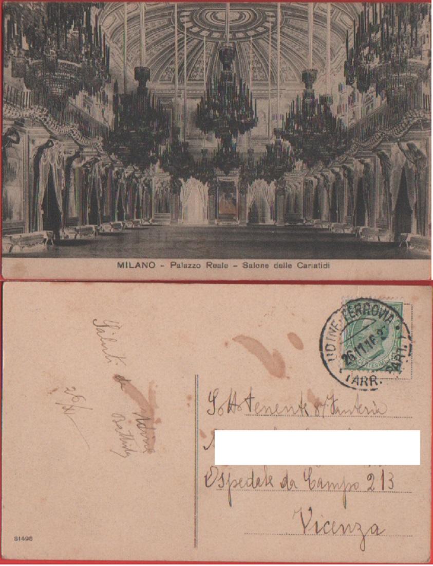 Milano. Palazzo reale. Salone delle Cariatidi. Viaggiata 1916