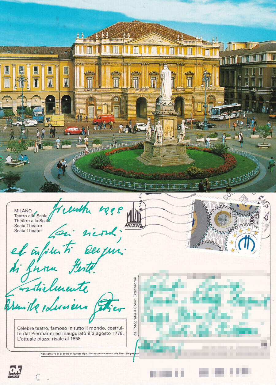 Milano, teatro alla Scala - Viaggiata 1999