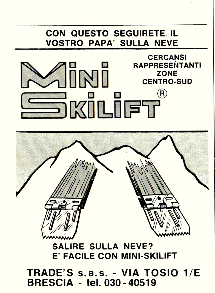 Mini Skilift. Trade's sas. Advertising 1976