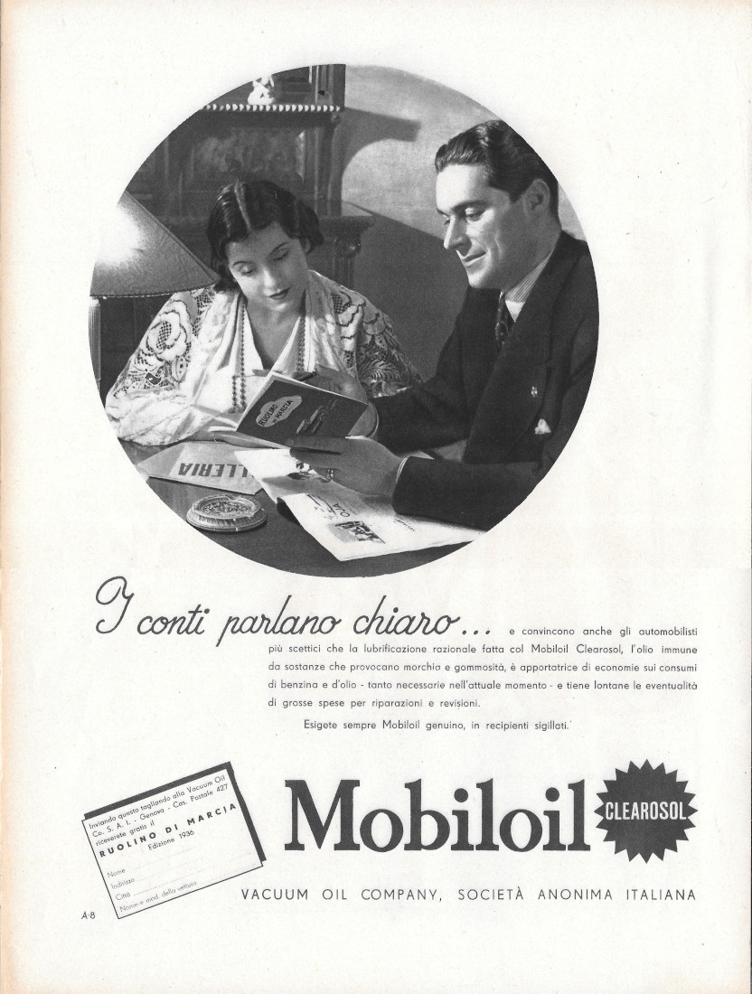 Mobiloil Clearsol - Advertising 1936
