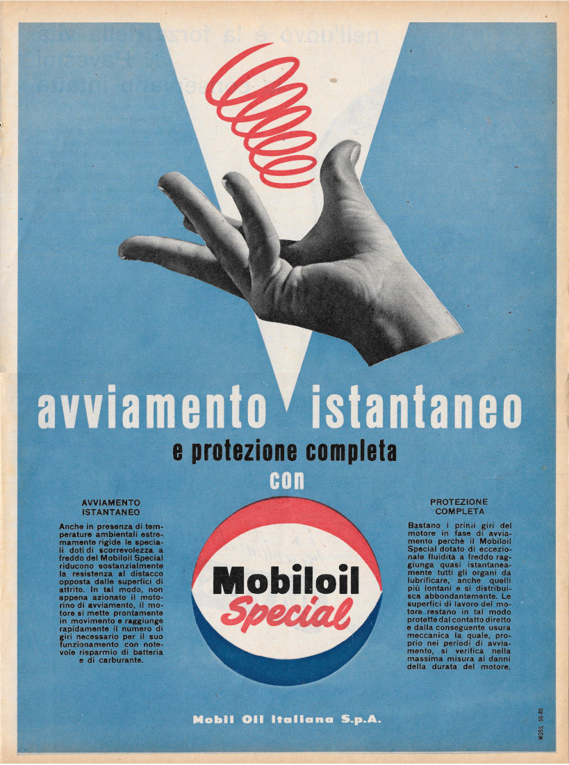 Mobiloil Special / Pavesini - Advertising 1956