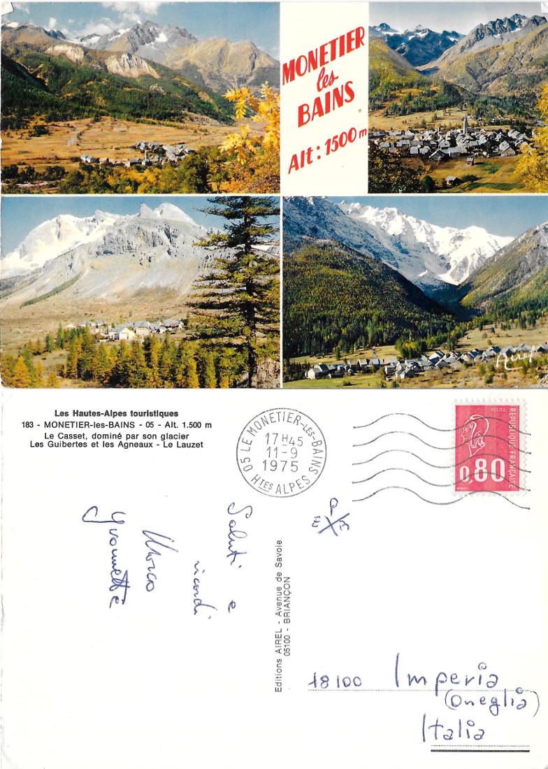 Monetier les Bains. Viaggiata 1975
