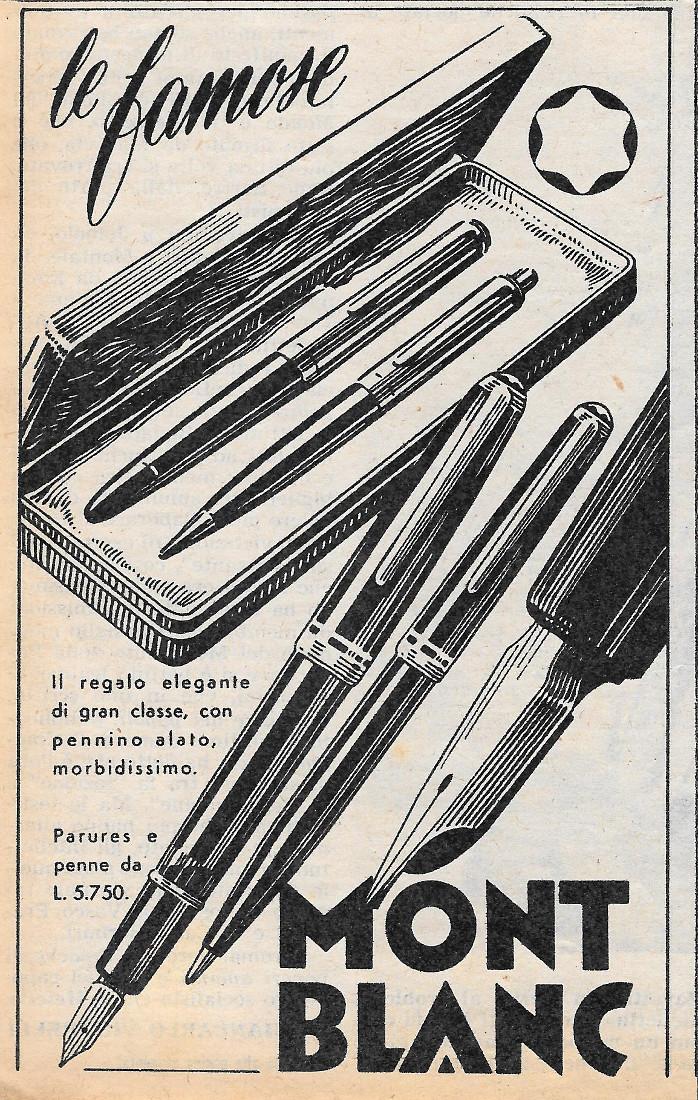 Mont Blanc. Advertising 1956