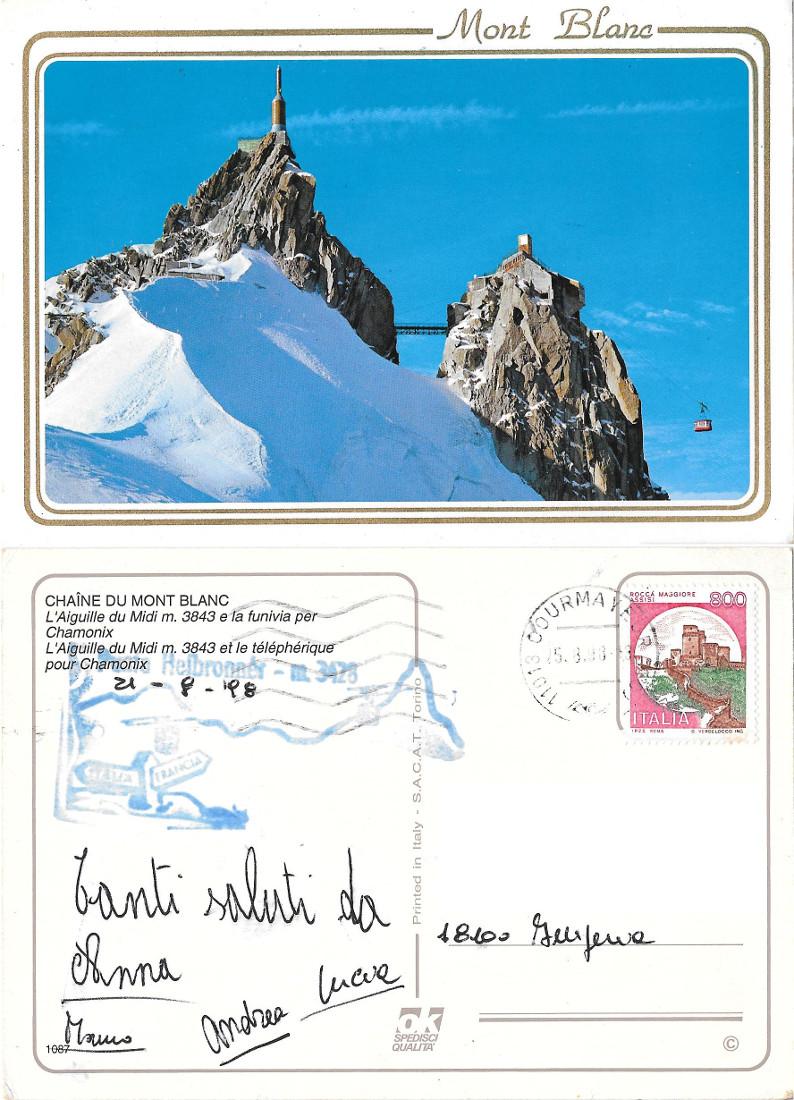 Mont Blanc (AO). L'Aguille du Midi e la funivia per …