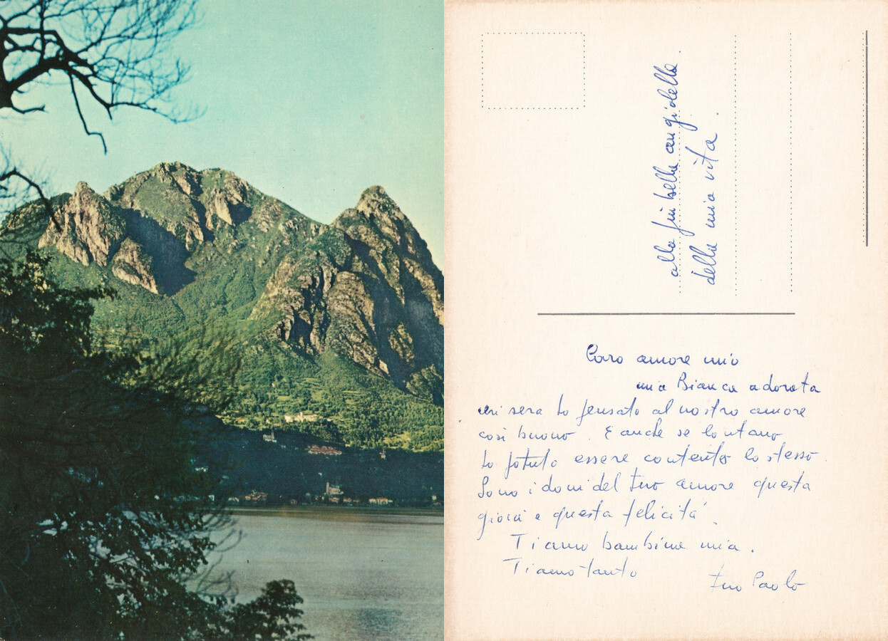 Montagne sul lago. Non viaggiata