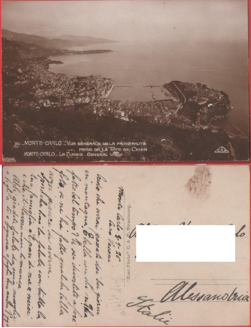 Monte Carlo. Vue generale da la Tete de Chien. Viaggiata …