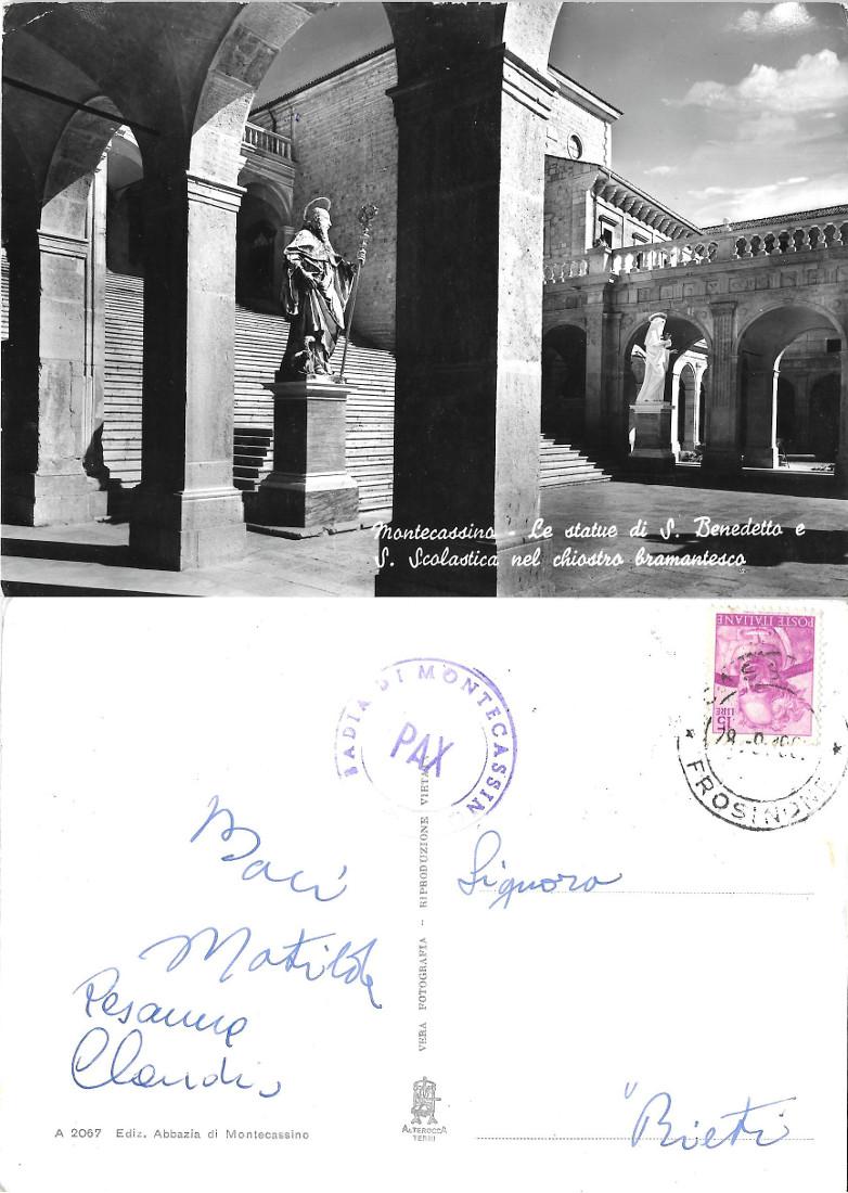 Montecassino. Le Statue di S. Benedetto e S. Scolastica. Ed. …