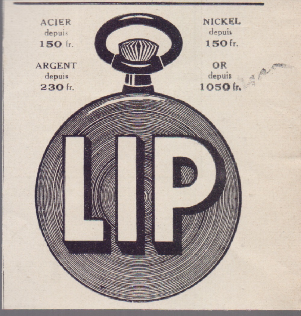 Montres LIP. Advertising 1926
