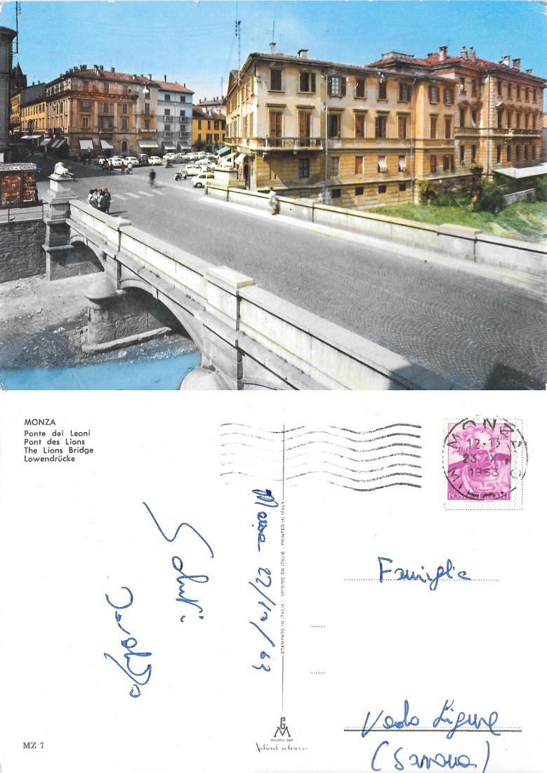 Monza. Ponte dei Leoni. Viaggiata 1963