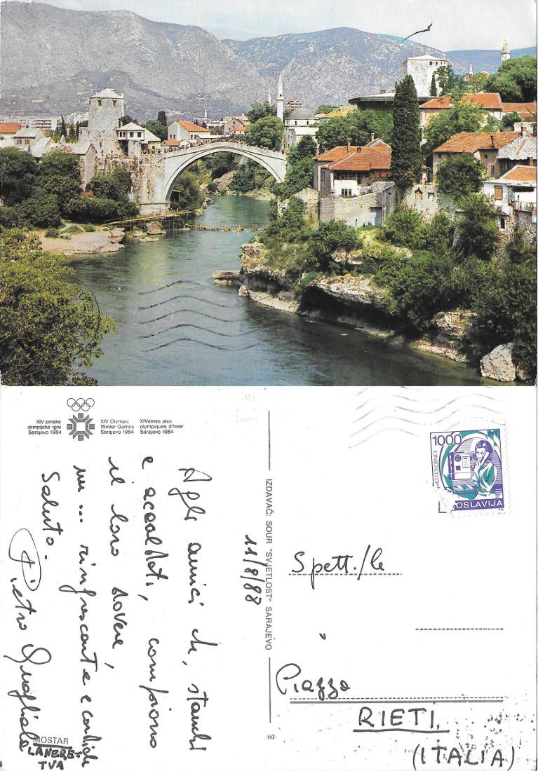Mostar. Viaggiata 1988