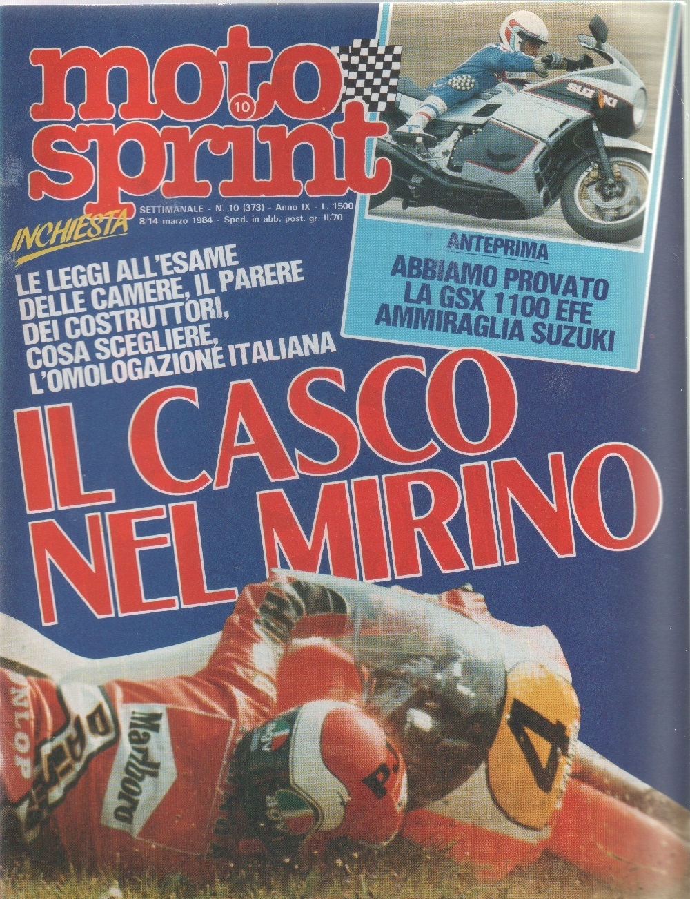 Moto sprint. n. 10 - 1984. Il casco nel mirino
