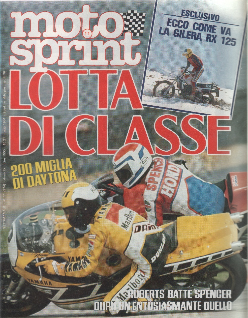 Moto sprint. n. 11 - 1984. Lotta di classe