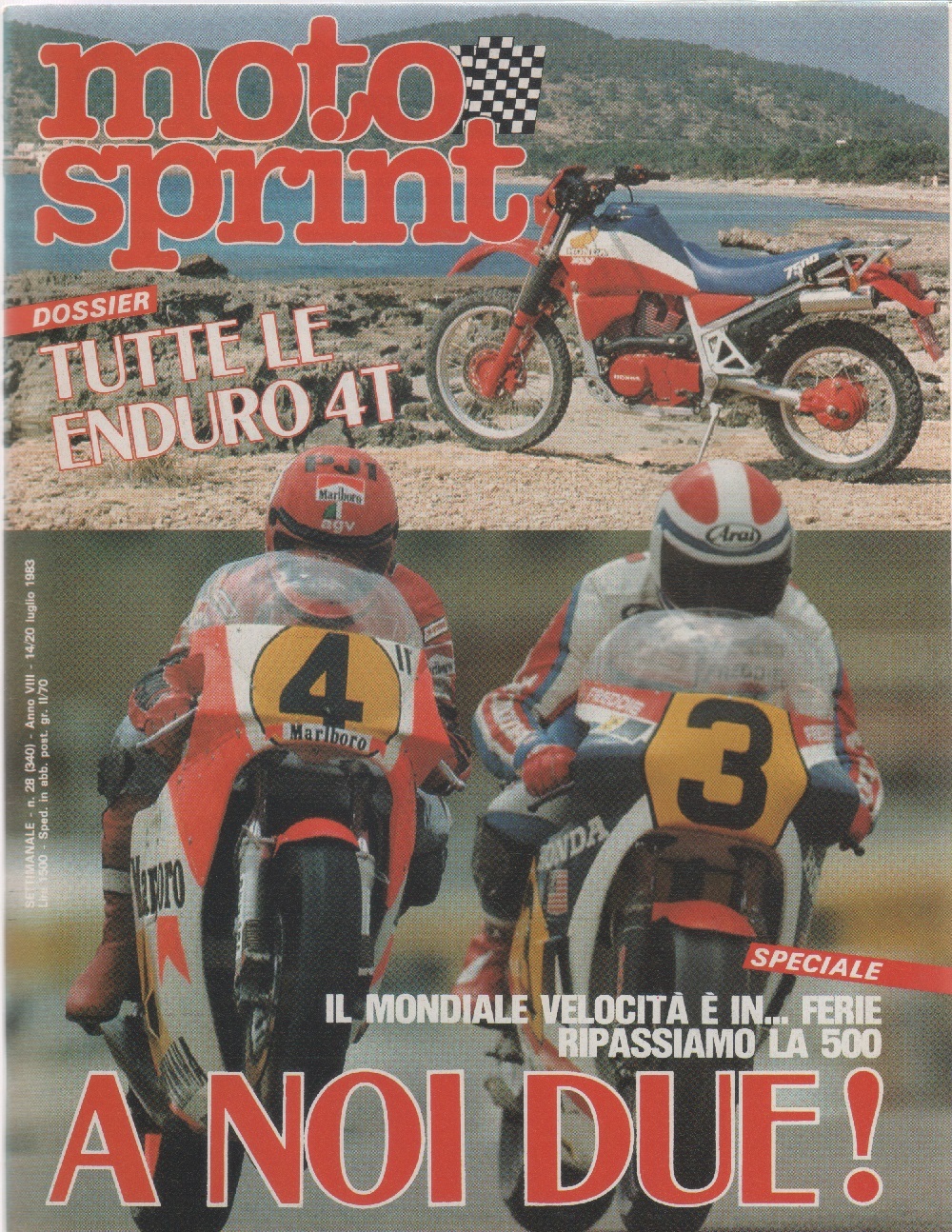 Moto sprint. n. 28 - 1983. Tutte le enduro 4T; …