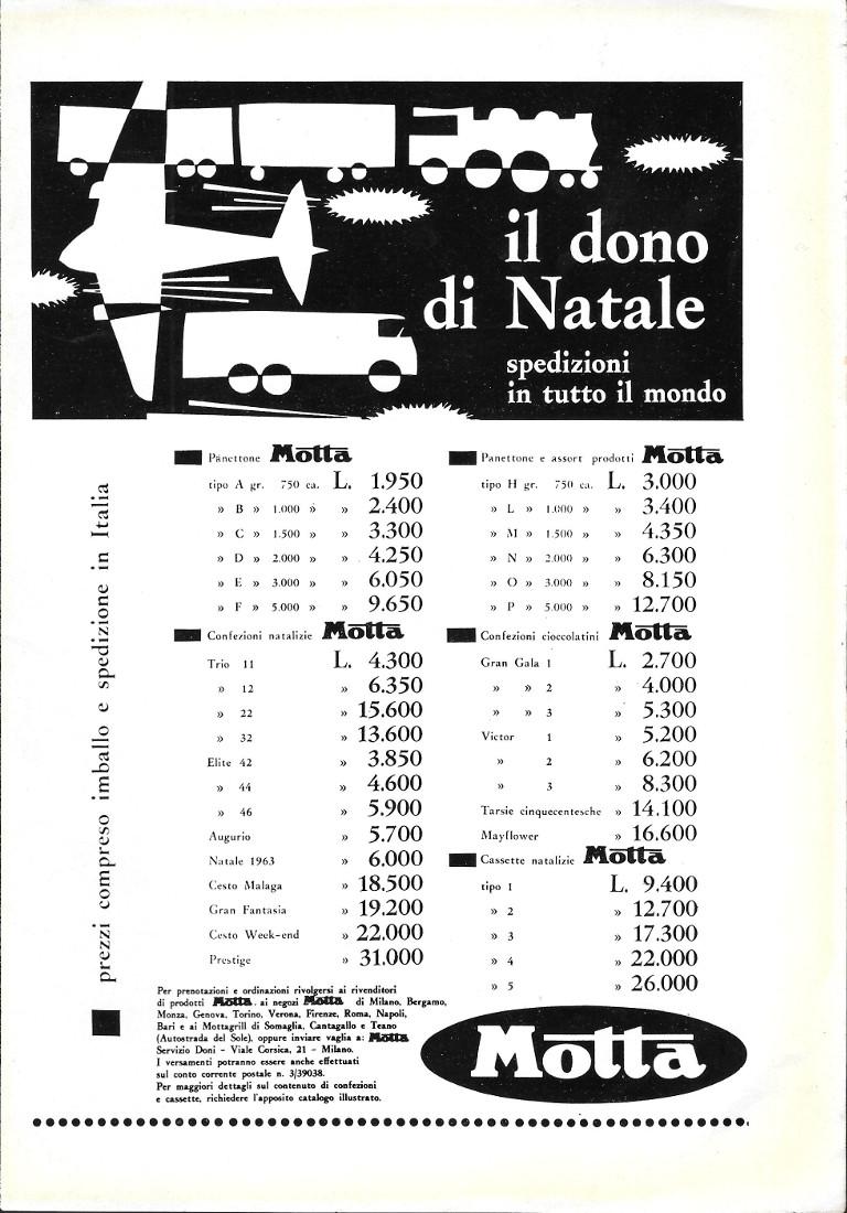 Motta. Il dono di Natale. Advertising 1963