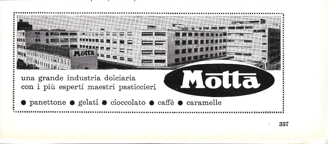 Motta industria dolciaria. Advertising 1963