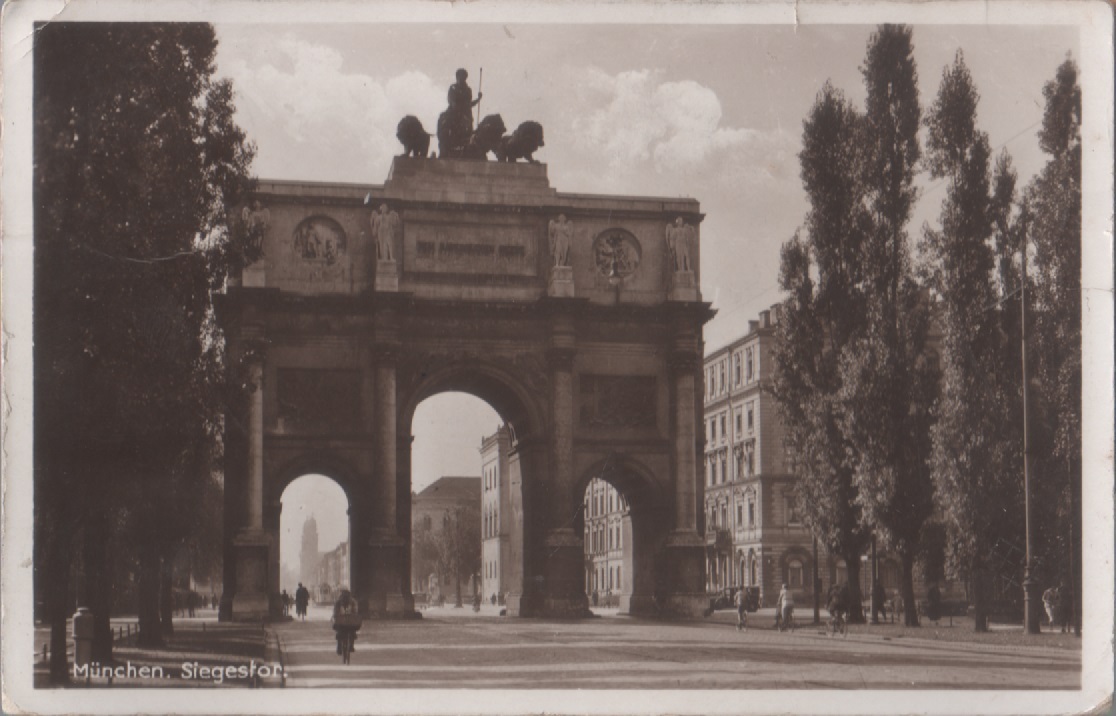 Munchen. Siegestor. Viaggiata 1939