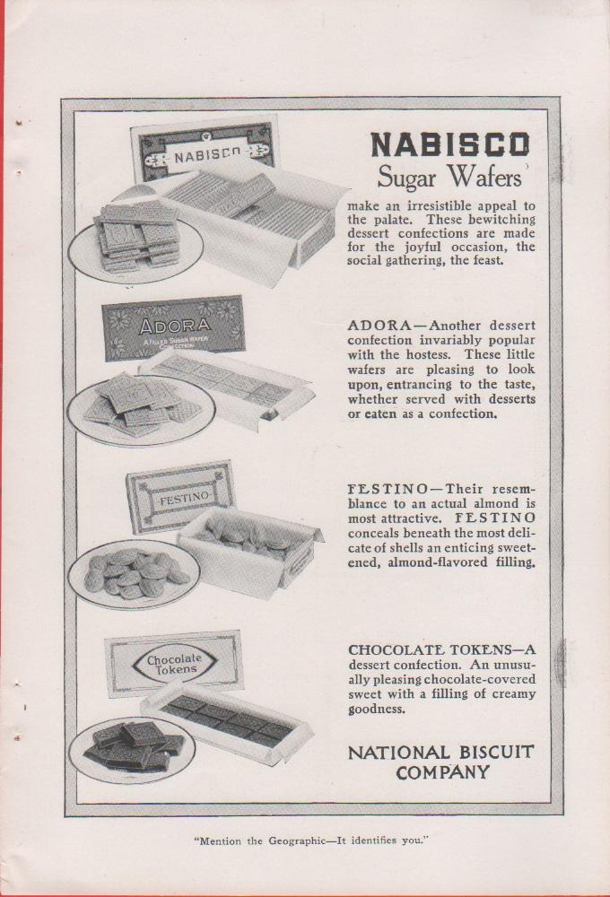 Nabisco Sugar Wafers. Pubblicità 1914