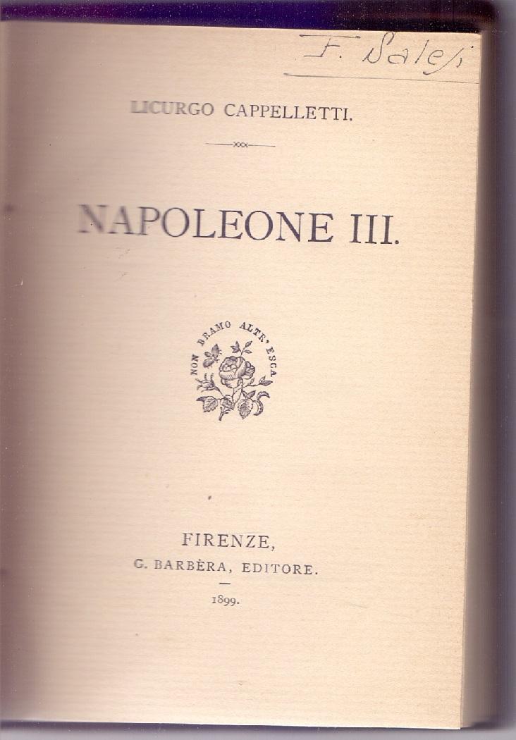 Napoleone III - Licurgo Cappelletti.