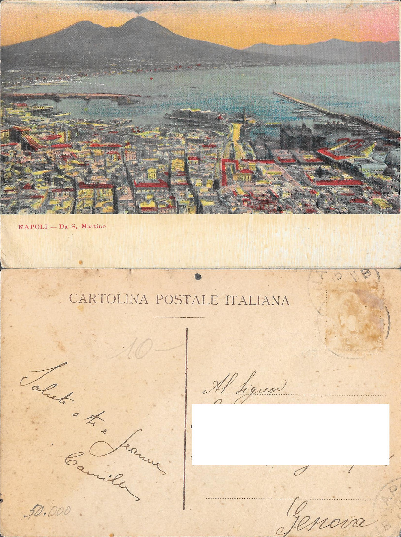 Napoli. Da S. Martino. Viaggiata