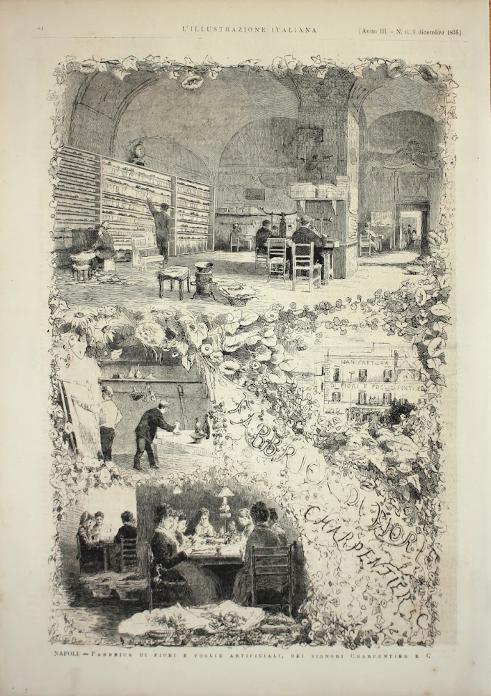 Napoli. Fabbrica di fiori e foglie artificiali dei signori Charpentier …