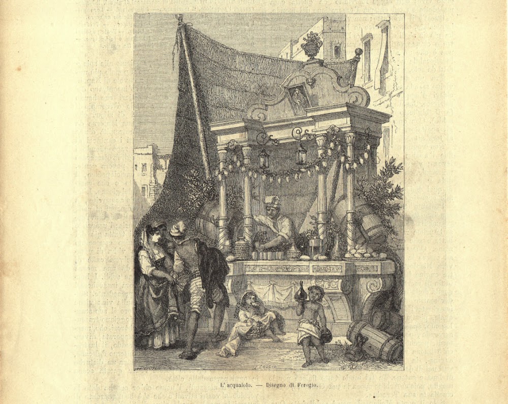 Napoli. L'acquaiolo. Stampa 1863.