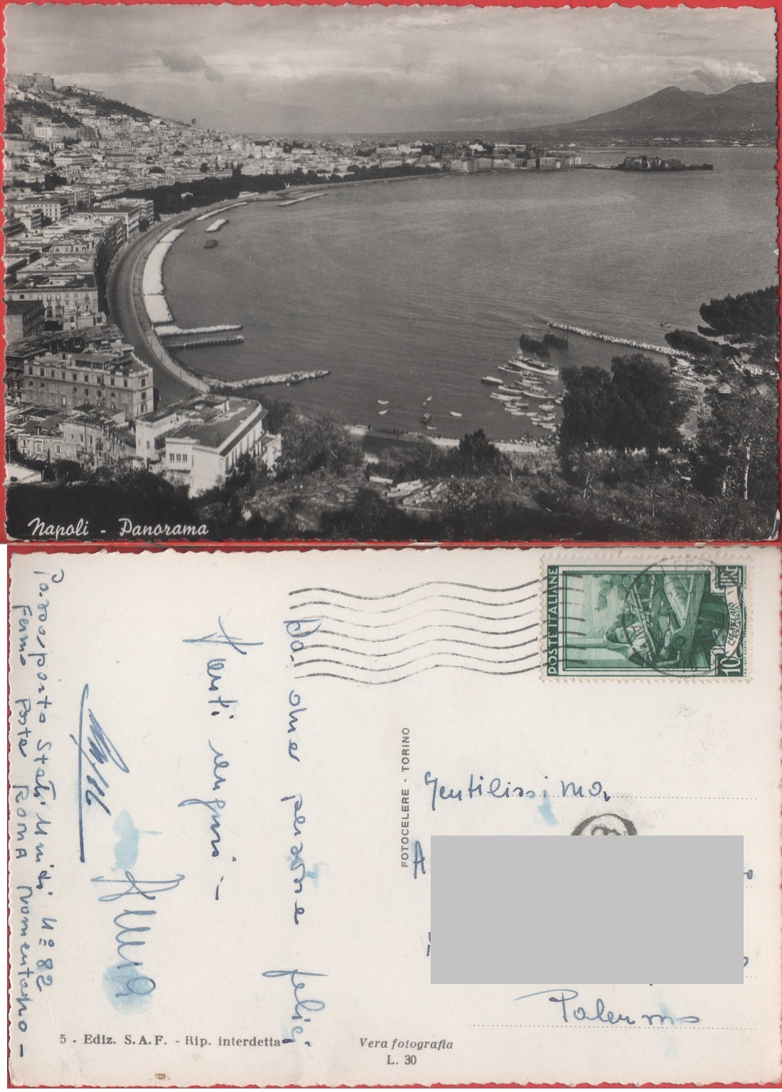 Napoli. Panorama. Viaggiata
