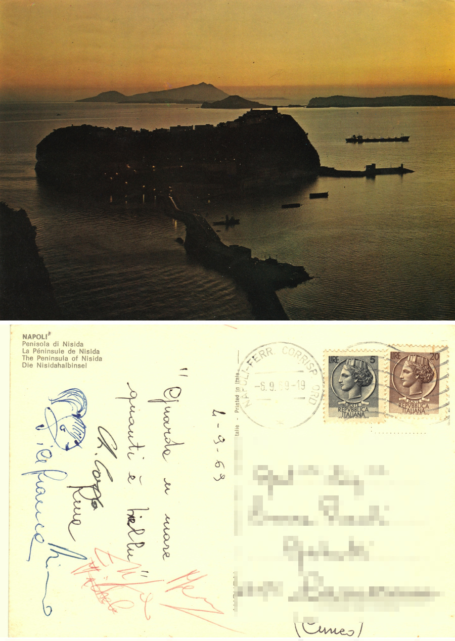 Napoli. Penisola di Nisida. Viaggiata 1969