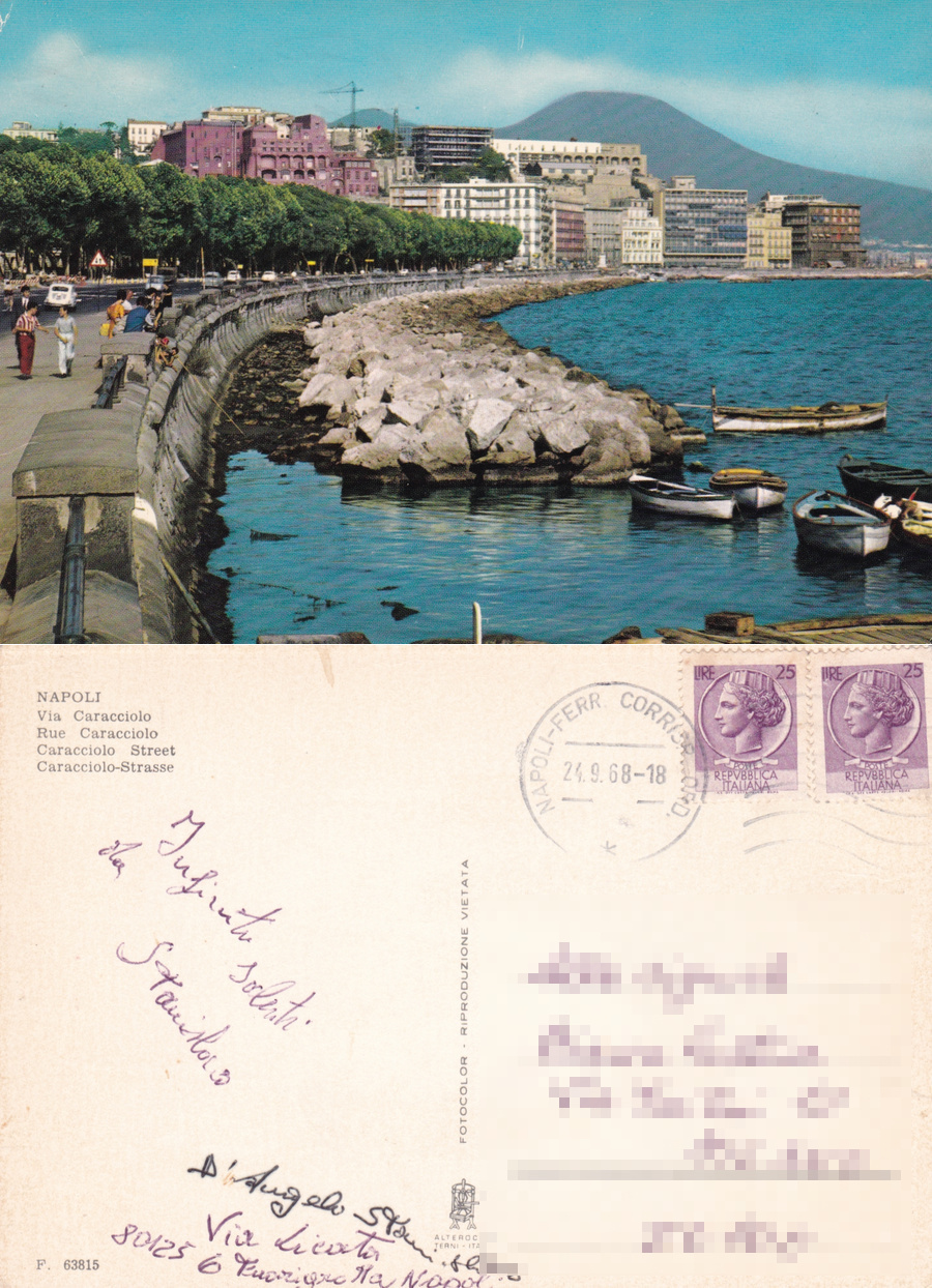 Napoli. Via Caracciolo. Viaggiata 1968