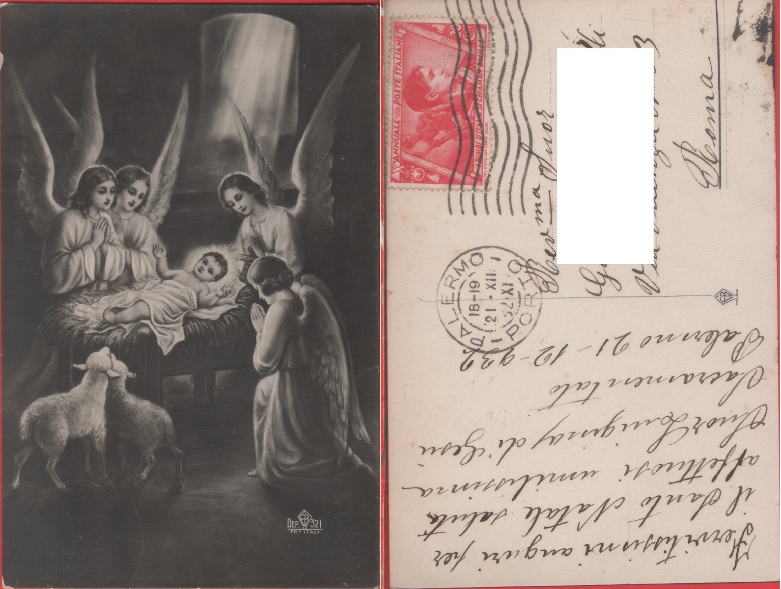 Natale. Natività. Viaggiata 1932