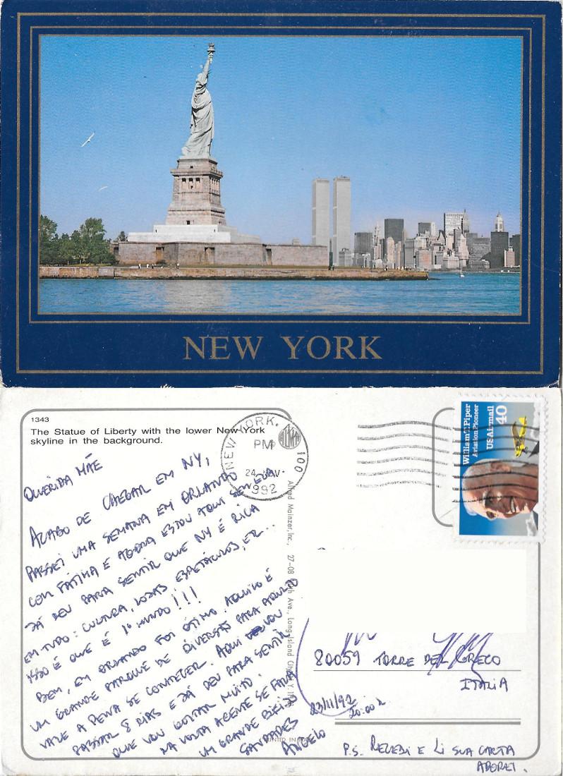 New York. The Statue of Liberty. Viaggiata 1992