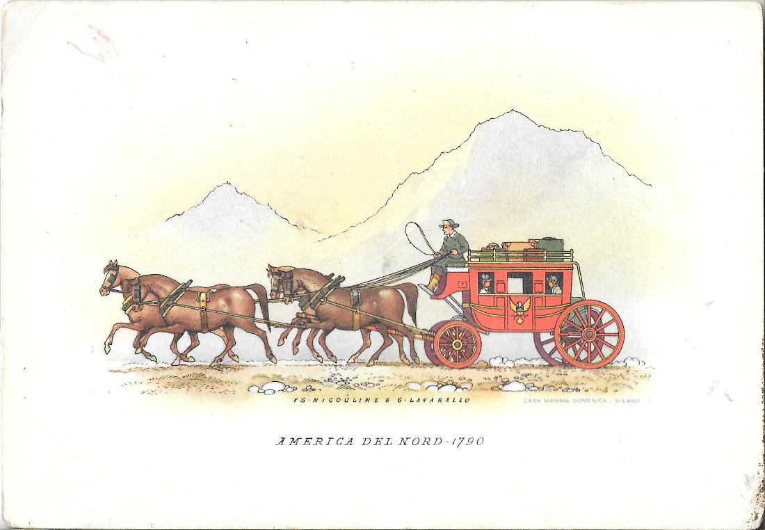 Nicouline-Lavarello, America del Nord 1790. Carrozze del mondo. Non viaggiata