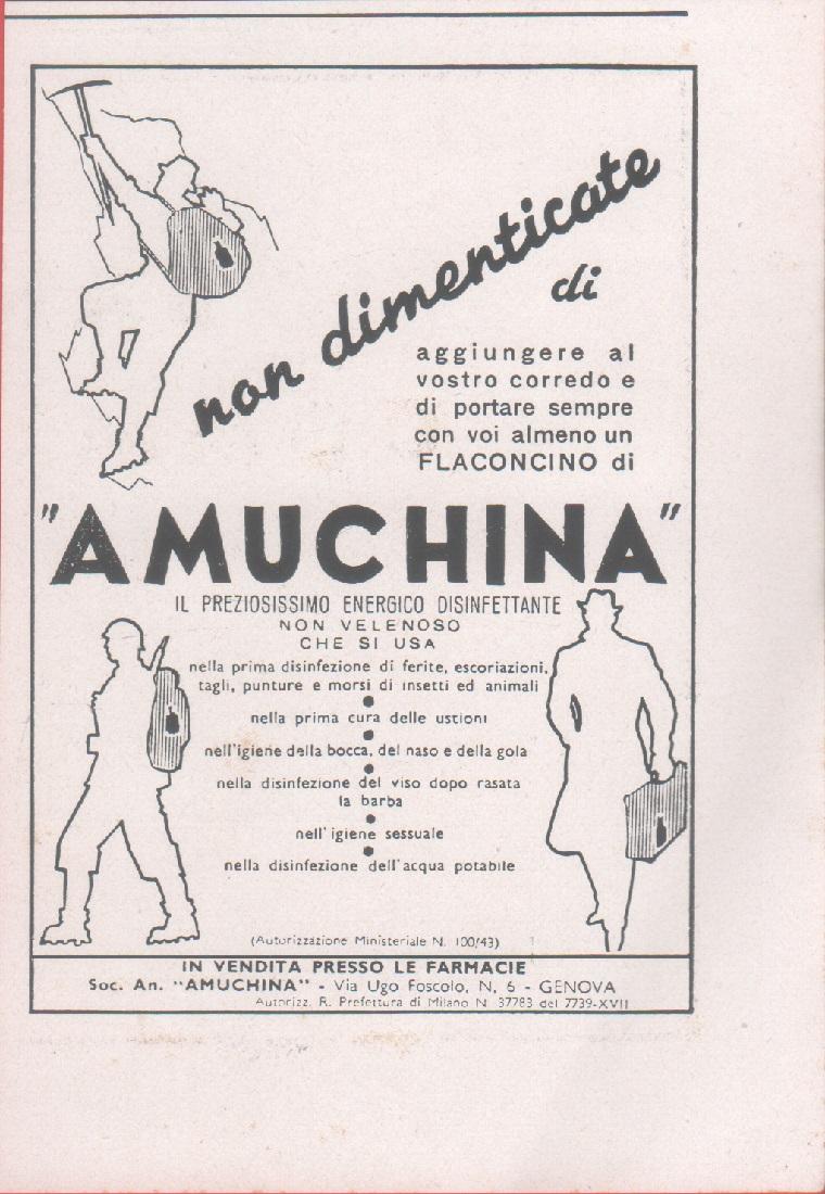 Non dimenticate. Amuchina. Pubblicita 1942