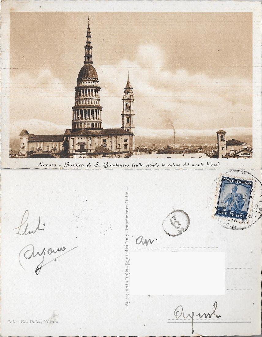 Novara. Basilica di S. Gaudenzio. Sullo sfondo la catena del …
