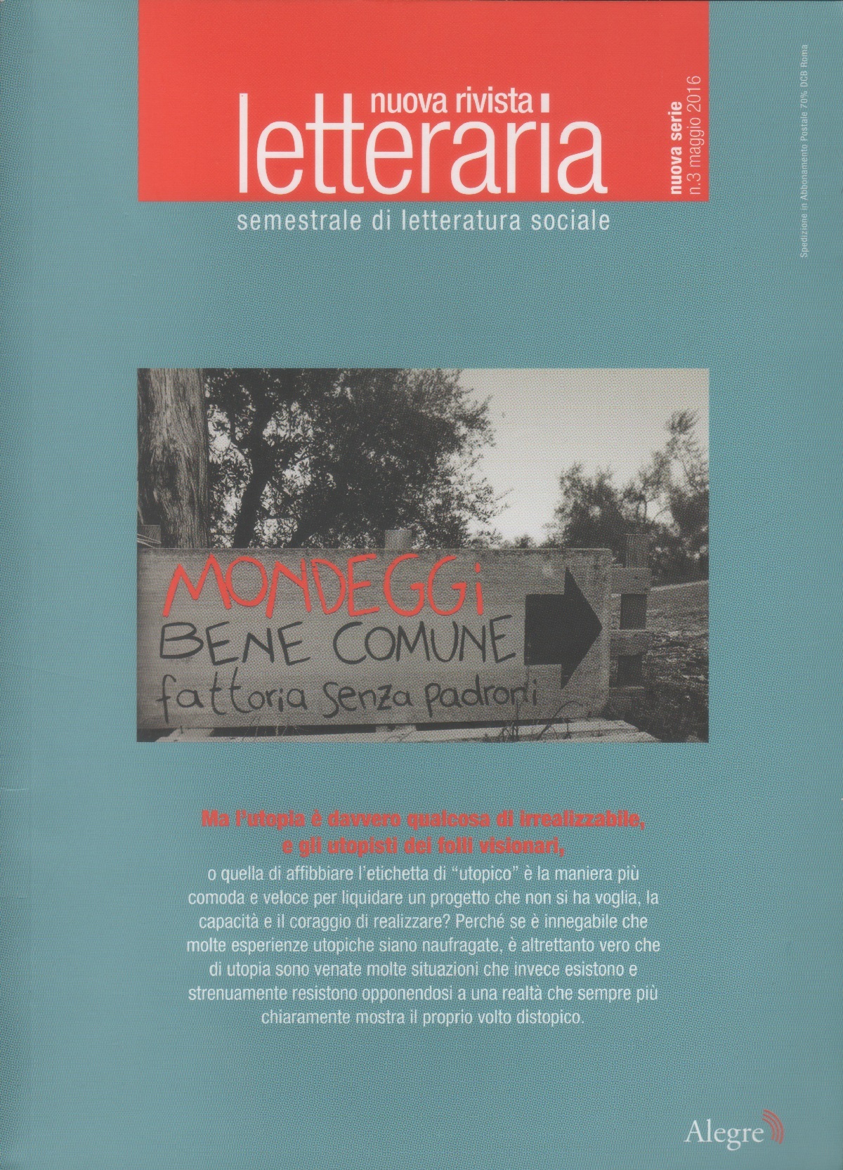 Nuova rivista letteraria. n. 3 / 2016