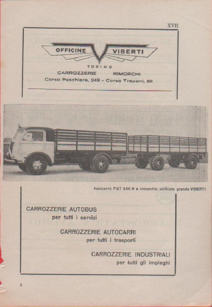 Officine Viberti. Torino. Pubblicità 1940