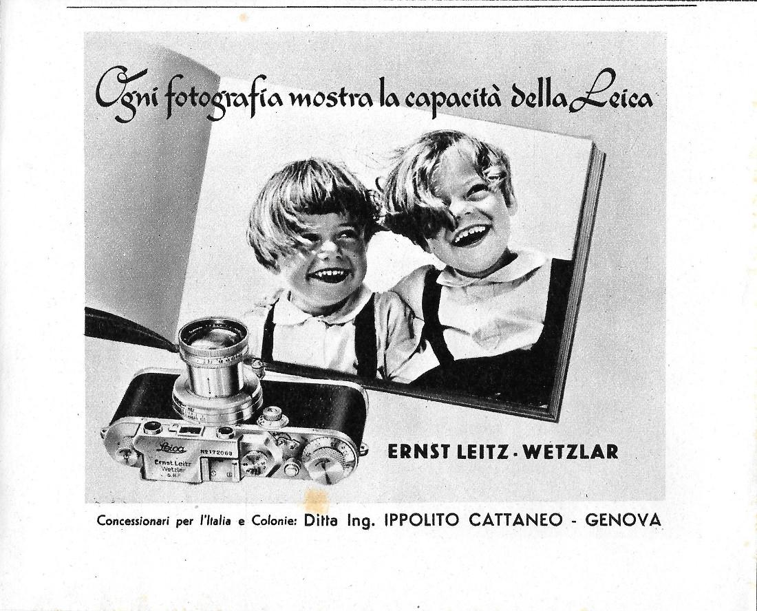 Ogni fotografia mostra la capacità della Leica. Advertising 1941